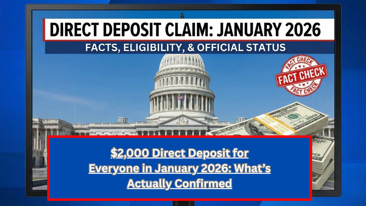 $2,000 Direct Deposit for Everyone in January 2026